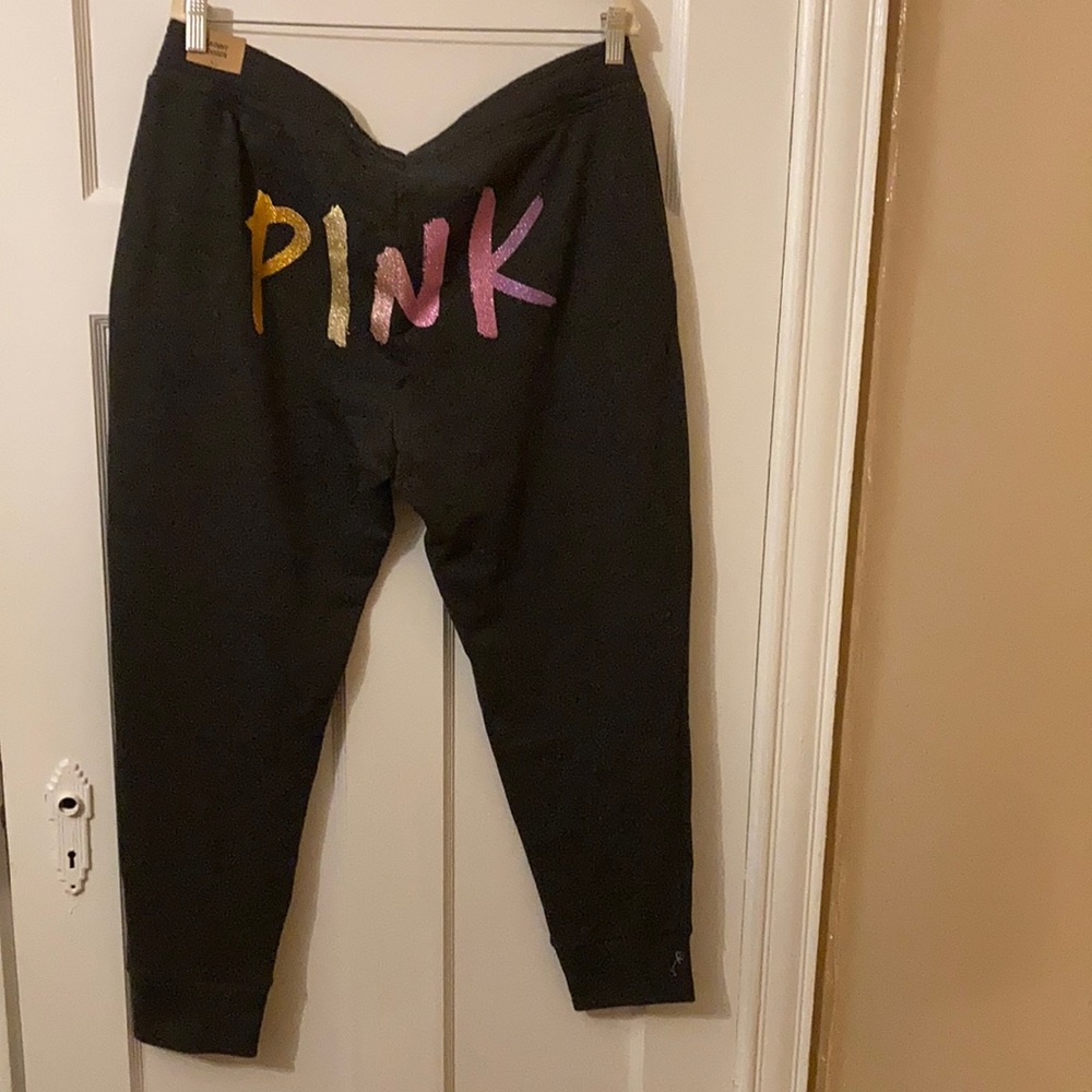 Nwt VS PINK glittery skinny jogger